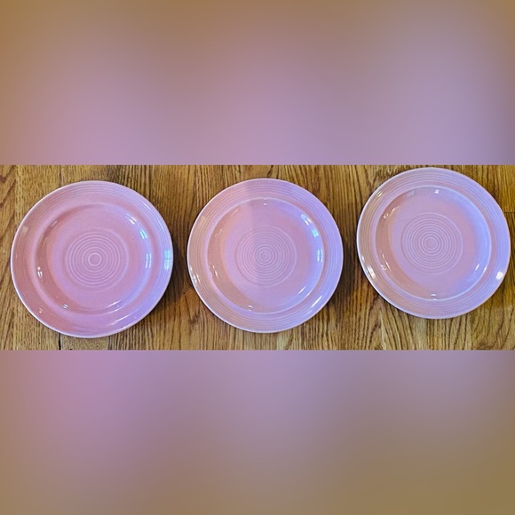 Concentrix Rose Pink by Lynn's China Large Salad Plate set of 3